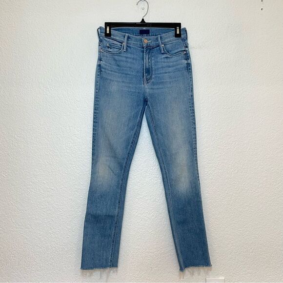 MOTHER The Mid Rise Dazzler Ankle Fray Jeans in Jackpot size 26 - Picture 2 of 16